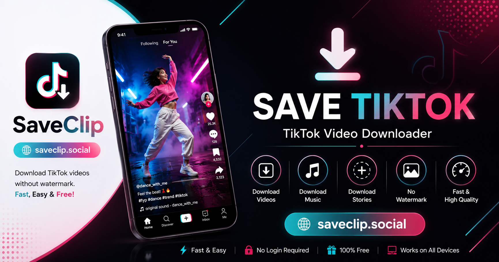 SaveClip Downloader Banner