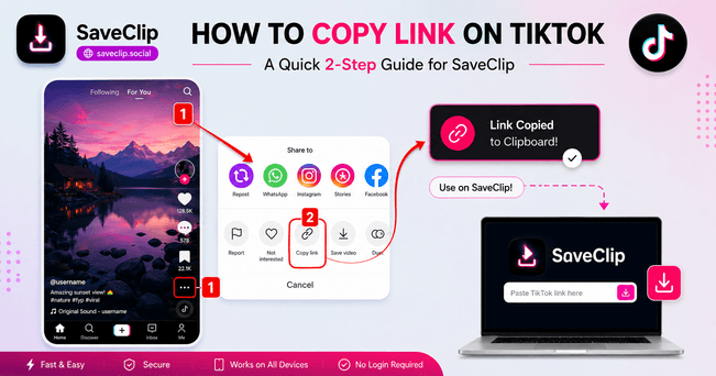 How to copy TikTok link guide